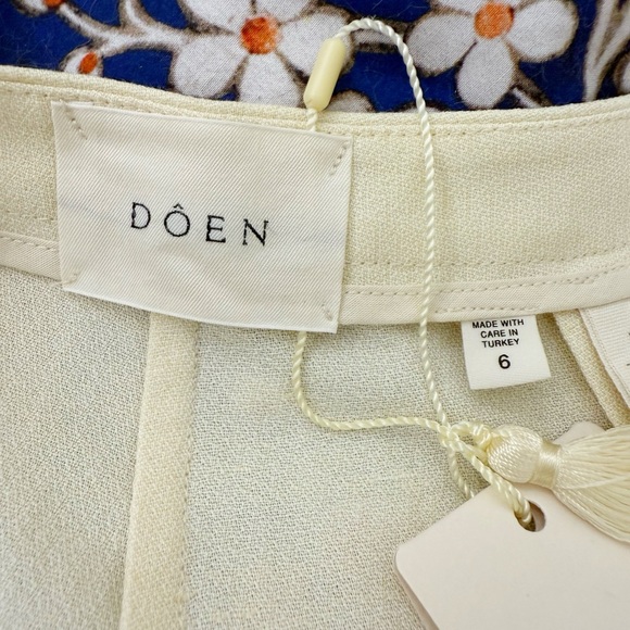 NWT DÔEN Avon Cuffed Hem Sailor Shorts in Limonita Size 6 - Picture 10 of 14